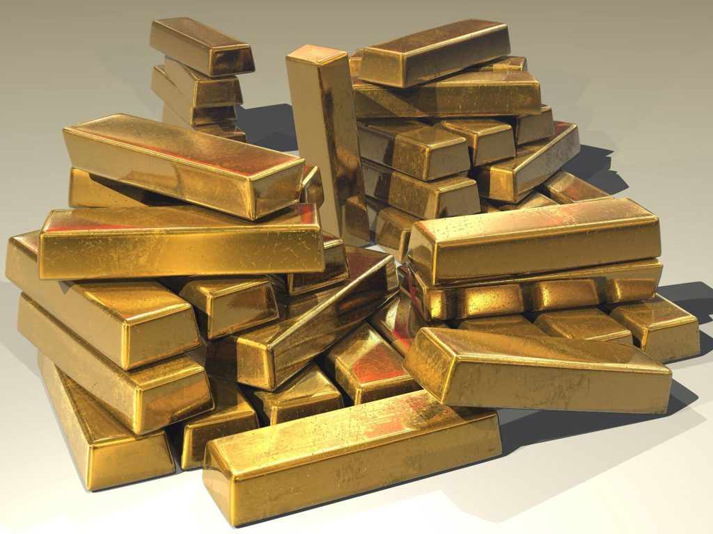 collection-of-gold-bullion-example-of-tangible-investment
