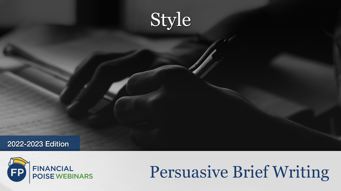 Persuasive Brief Writing (2022-2023 Ed.) - Webinar Premiering October ...