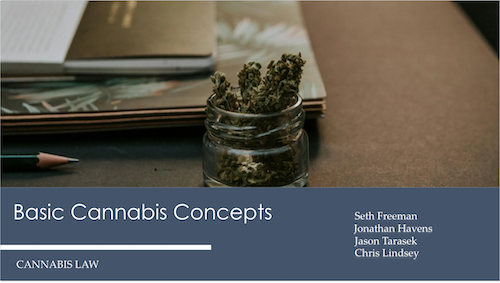 Cannabis Law #1: Basic Cannabis Concepts