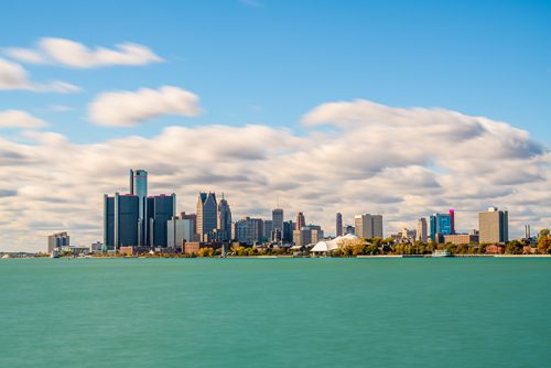 Detroit Michigan Skyline
