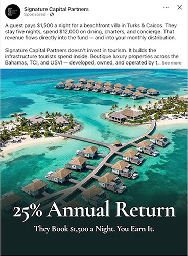 Signature Capital Partners Facebook Ad
