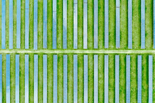 Top View of Solar Panels