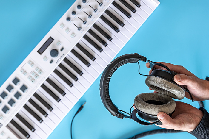 Headphones and Keyboard